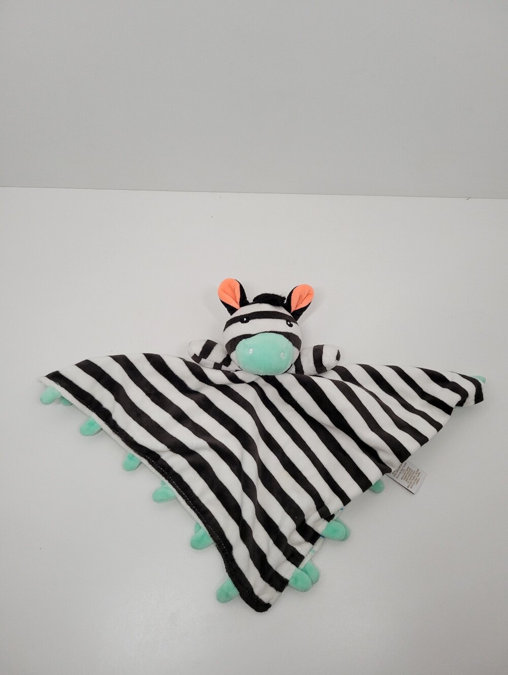 Oh Joy! Zebra Black And White Striped Lovey Security Blanket EUC